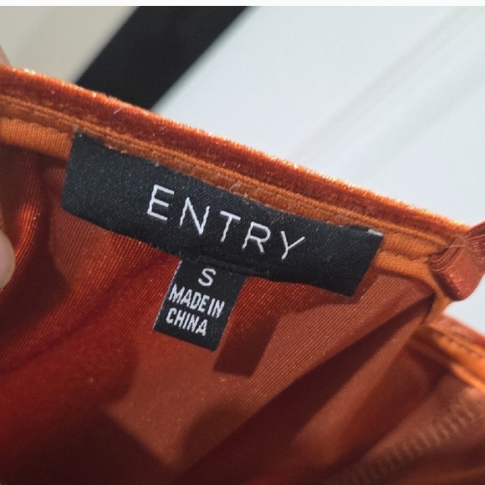 Entry Rust Velvet Midi Dress - Picture 4 of 6
